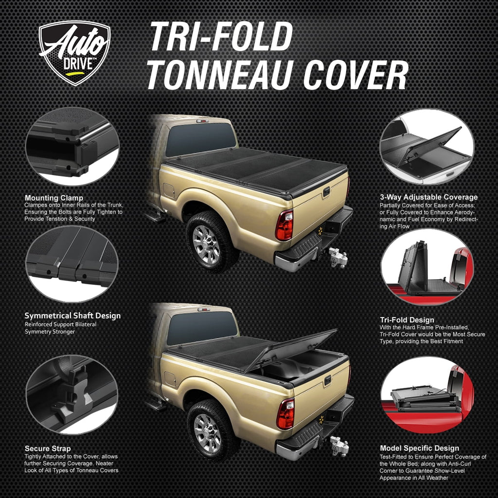 3500 Auto Truck 5.7Ft Bed Tri 1500 1500 Cover Fits 2500 Hard Short Classic 10-16 Beds Drive Tonneau Ram Fold Ram 09-18 / / Ram 19-22 Dodge
