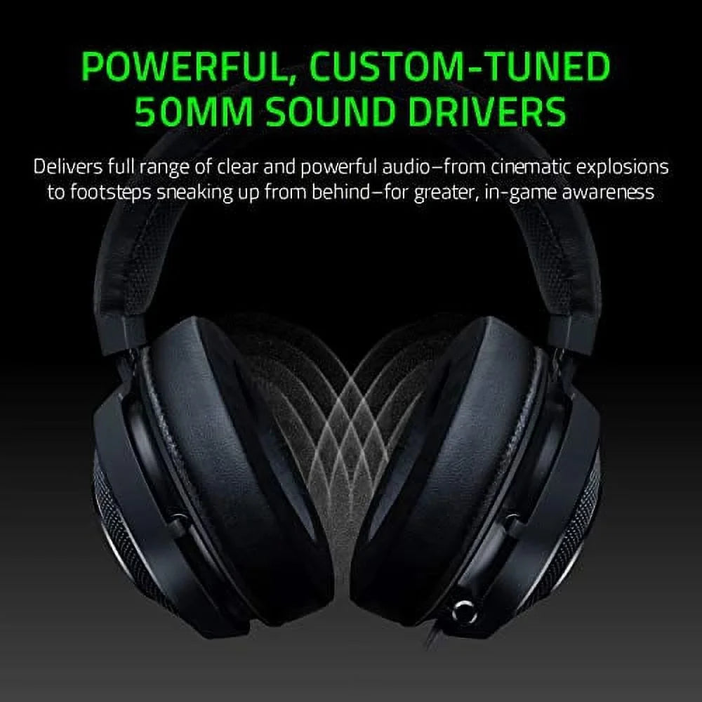 Surround Headset Mic DAC PC Noise Cancelling THX S Razer Xbox - Nintendo PS4 Sound Kraken Series USB Gaming Retractable &amp; Switch PS5 - Edition One M For 7.1 X Tournament Xbox