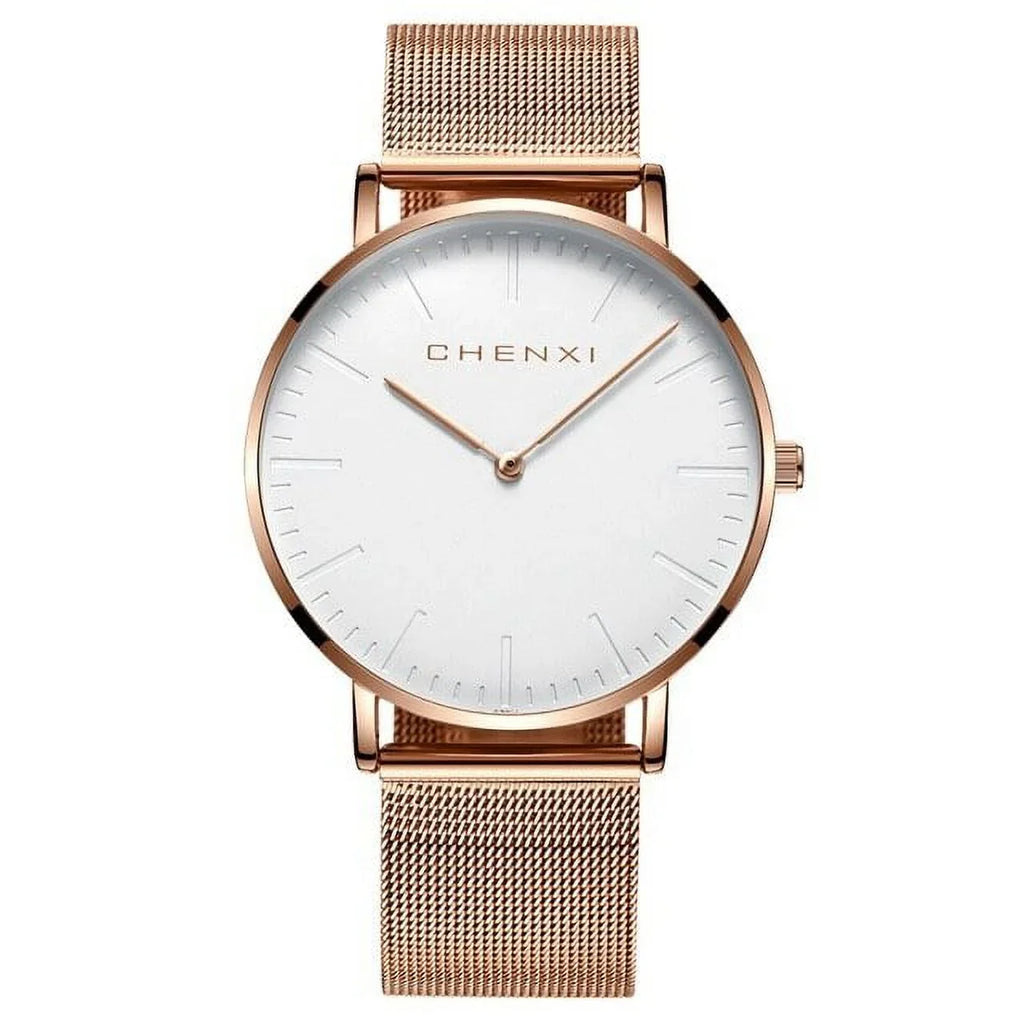 Watch Men Elegant Brand thin Luxury Waterproof Fashion Watch Lover Top Ultra Watches Quartz outfit Rose CHENXI gold Woman Ladies