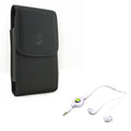 One, X Play, ThinQ Leather R8X Retractable G7 Vertical Earphones 2 Hands-free Maxx X4 G8 - Case Play for Moto 2 w G6 G7 Kyocera Black - Motorola DuraForce Droid Mic ThinQ, Pro LG Headset