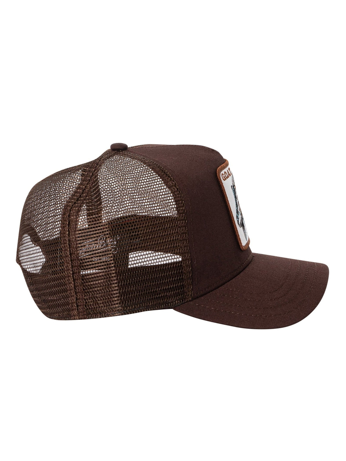 The Bros. Trucker Cap, Brown Goorin Goat