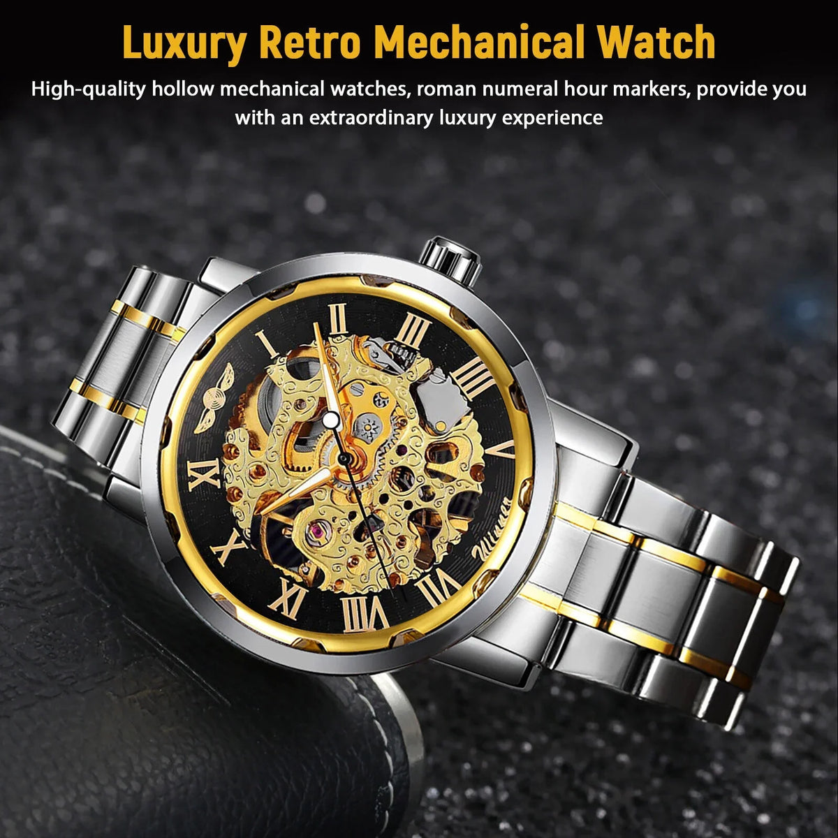 Watch Waterproof Wristwatch Stainless US Steel Luxury Men's Mechanical Automatic