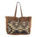 KB228 handbag KB TOTE OHLAY Canvas Leather purse Upcycled Wool women Genuine Embossed western bag Upcycled