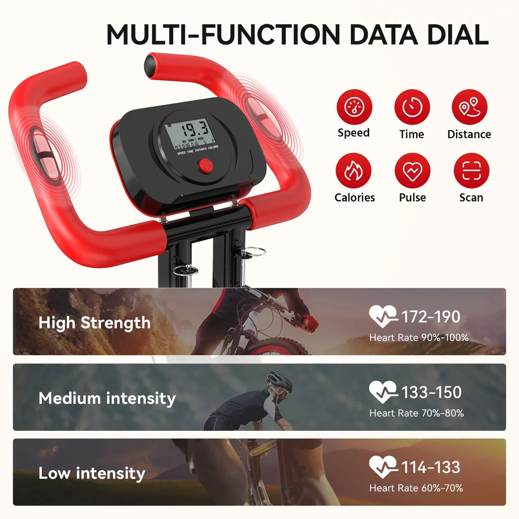 Arm Workout Exercise Quiet Exercise Resistance Bike Bikes lbs Stationary Magnetic with 3-in-1 360 Pooboo Bike Bike Home Folding Bands