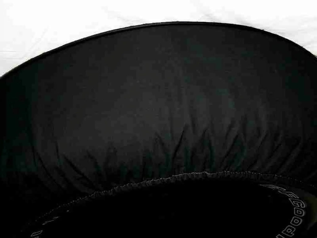 '- Texture Endurance Vinyl 35-in Denim Heavy Series - Black-on-Black - Jeep Brawny Made - - Cover High - Tire US Spare w/Camera SpareCover® Brawny