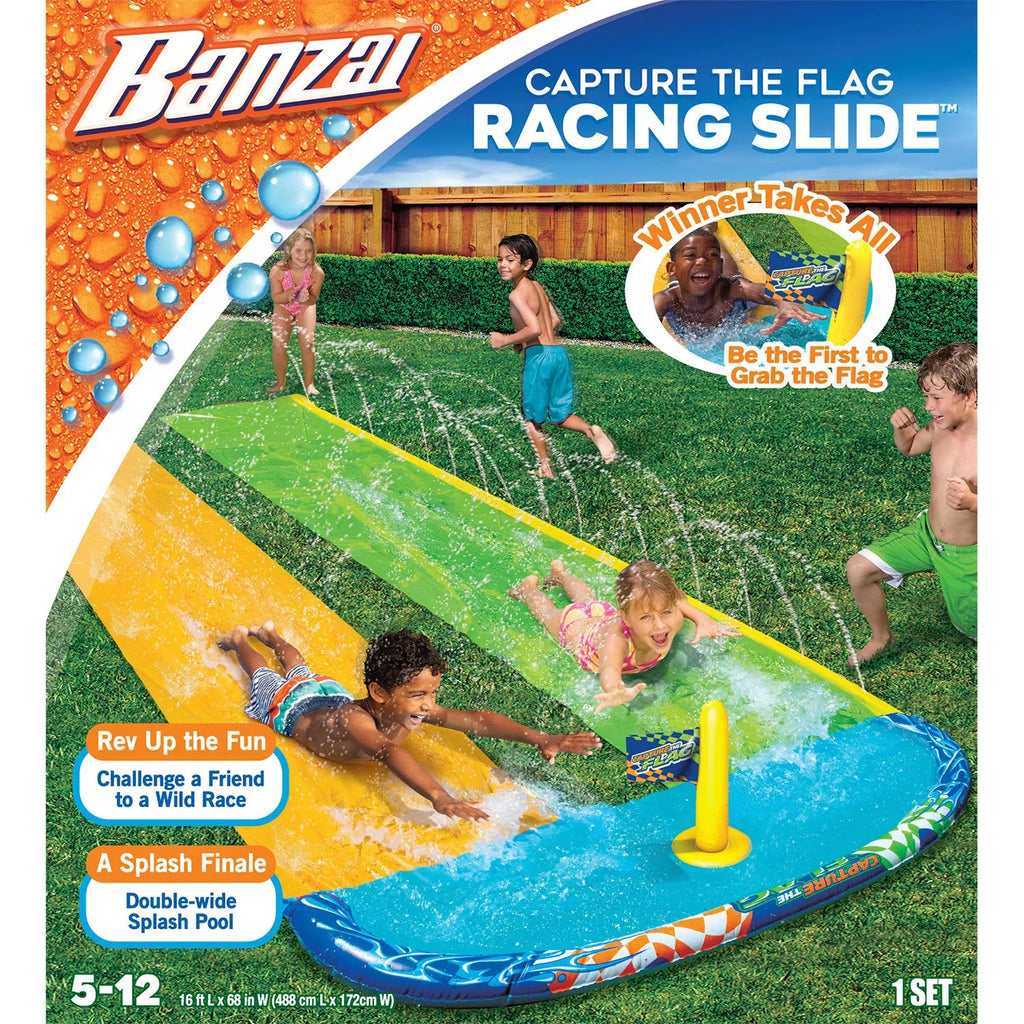 Flag Lawn Racing Slide - - Slide the liquid Toy exterior liquid Capture