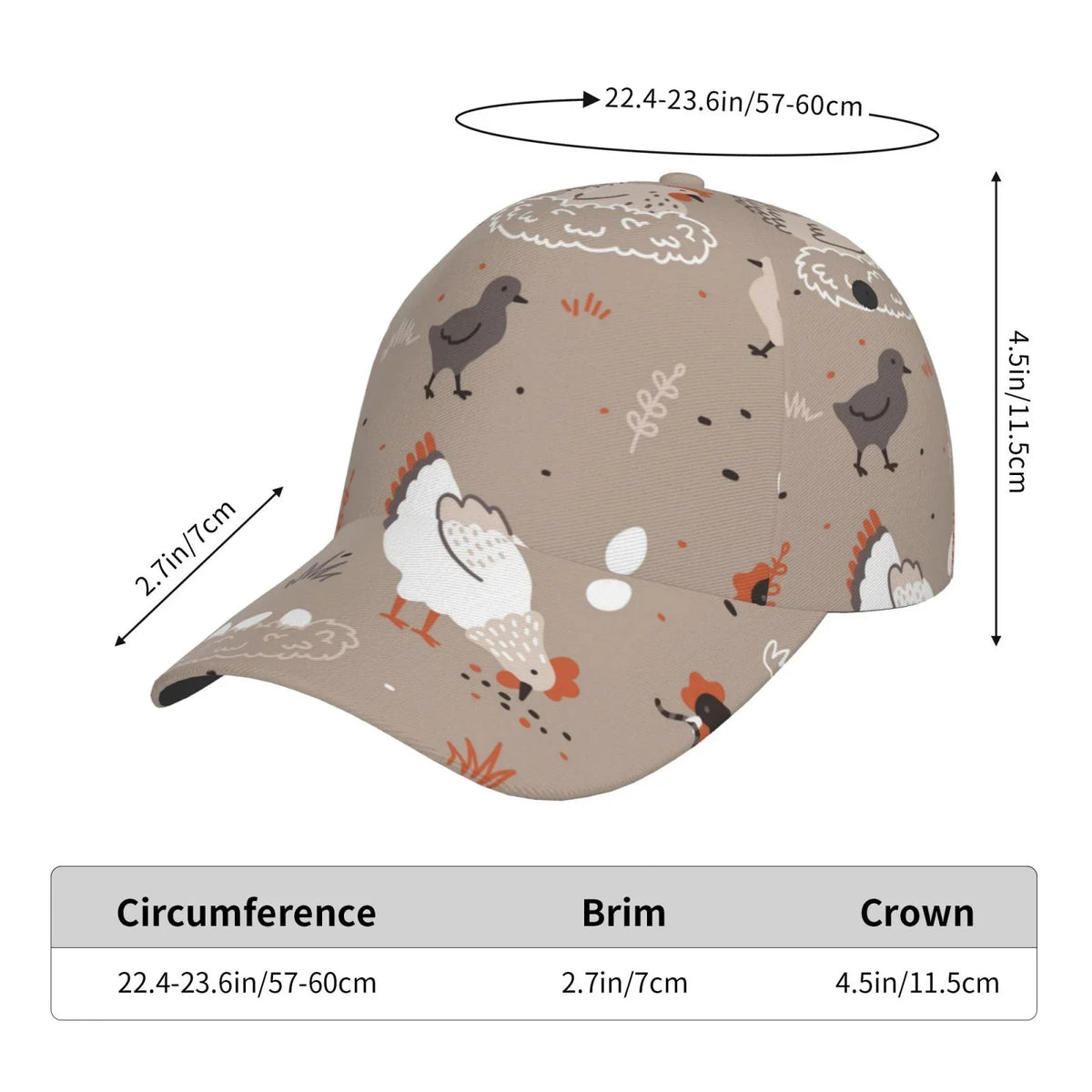 Cap For Hat Lukts Men/Women,Unstructured/Cotton Chicken