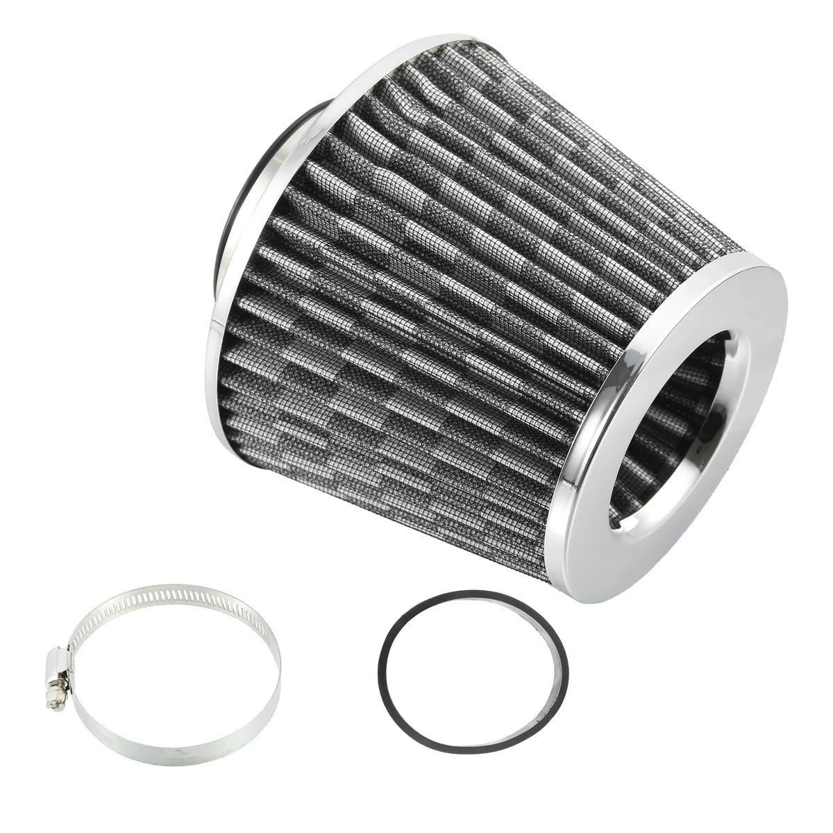 2.7" on Cold Pattern Washable Filter Air 70mm Replacement Ring Clamp Intake Fiber Reducer Inlet Cone Carbon 1pcs Air Dry