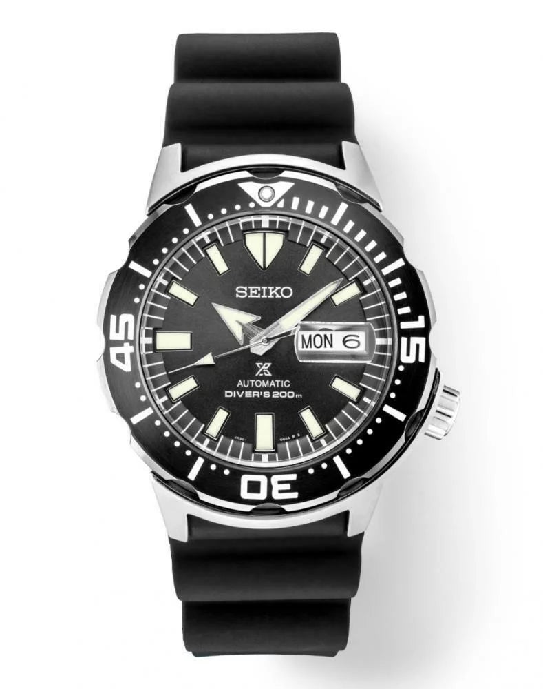 Black 42.5mm SRPD27 Automatic Prospex Men's Watch Rubber Dial Date Day Seiko