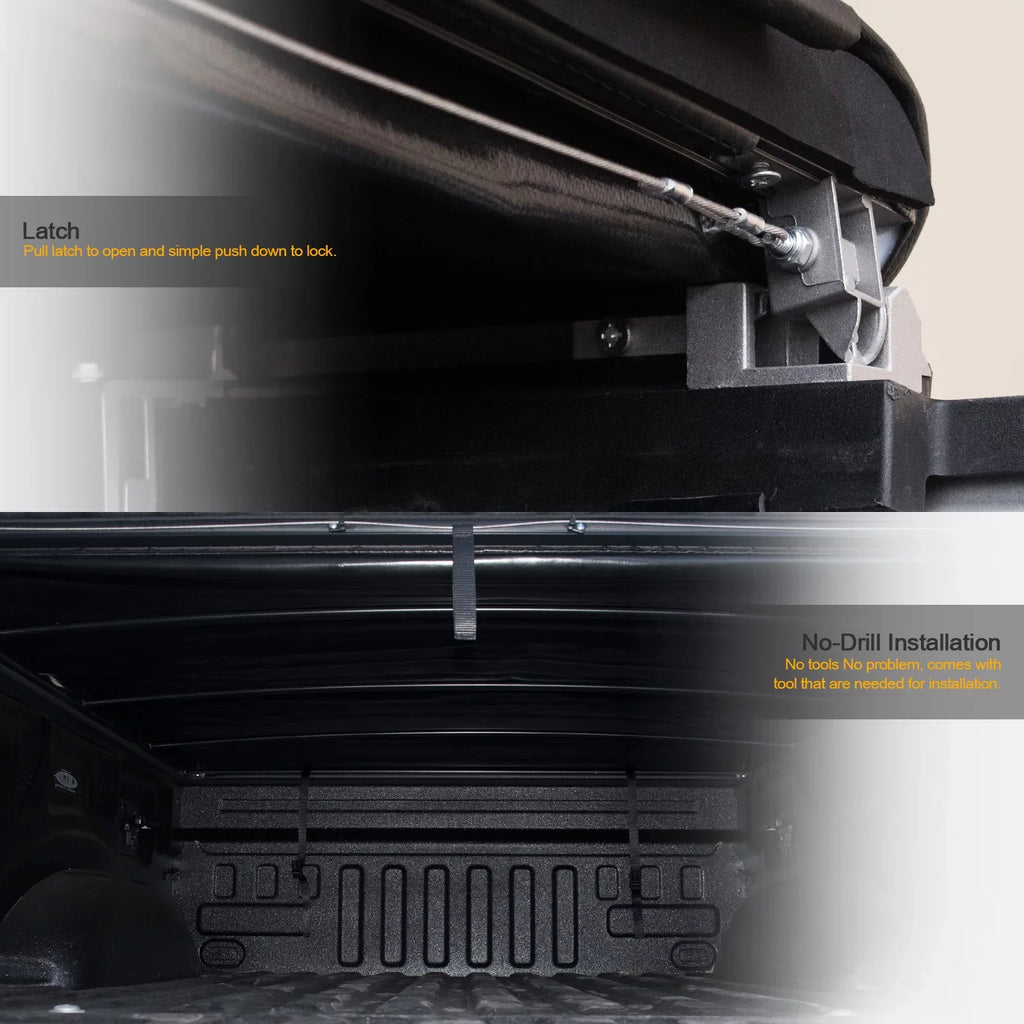 For And 2019-2022 Up 1500 ( Black - Tonneau Short Ram design Feet Roll 68.4" 5.7 New Stehlen Bed 733469493334 Body ) Lock Cover