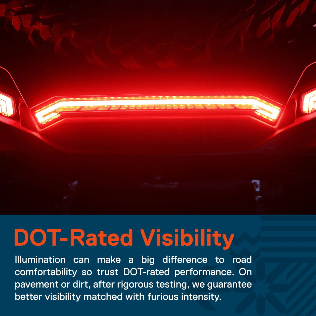 Brake Light XP Center 2020 2019 3rd Tail Smoked Design] RZR [DOT-Rated] for [Thunder Turbo Polaris UTV 2022 LED 2021 1000 - 1000 XP Sportsman