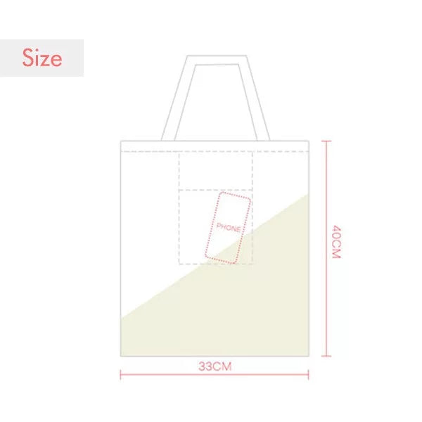 Canvas Shopping Satchel Bag Handbag Tote Chef Brief Drawing Stick Casual Amusing Concise