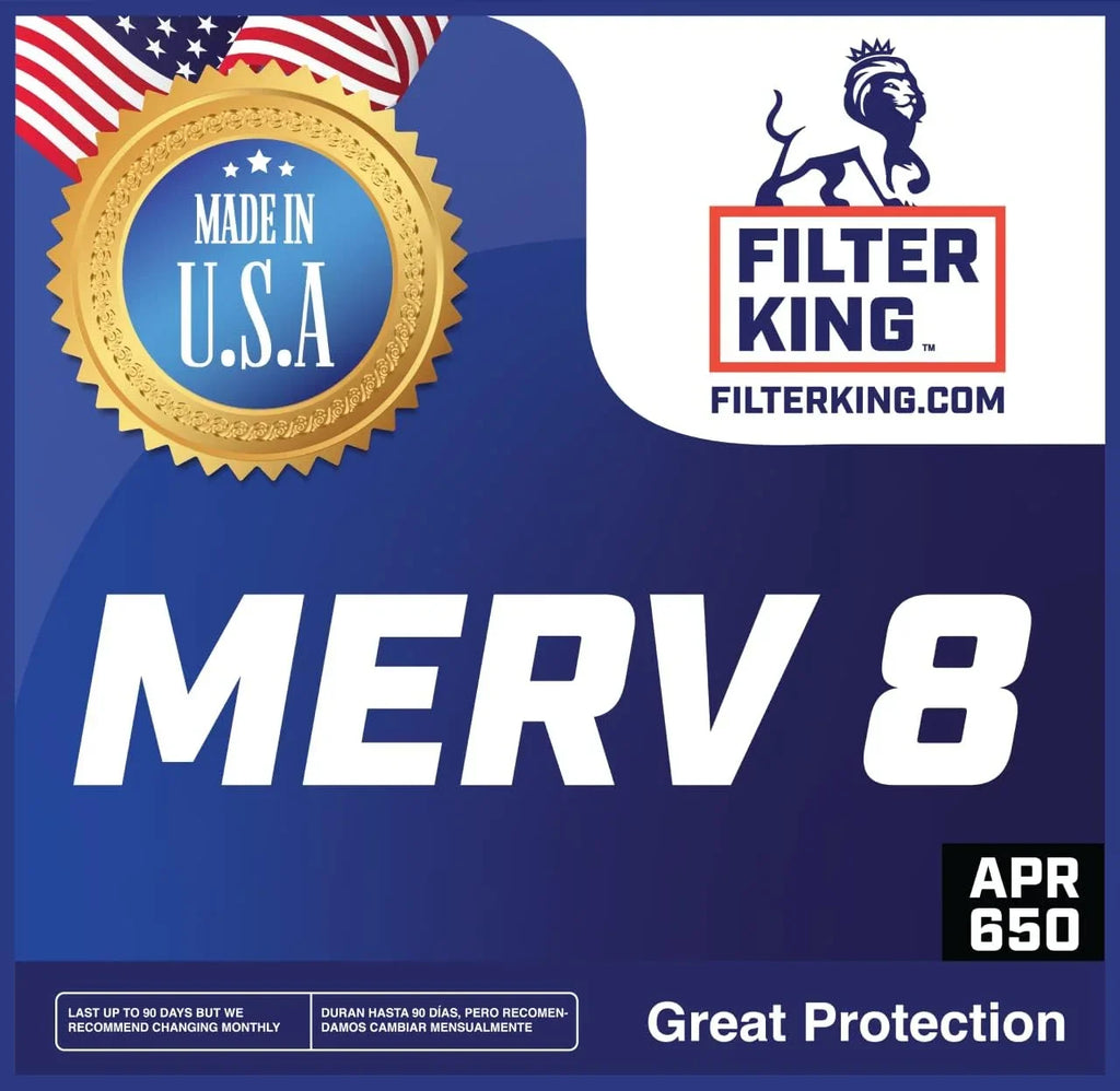 | USA x | MADE Furnace Filters King Air 8 x | Filter HVAC MERV 38x20.5x1a 4-PACK Actual .75" Pleated | Filter dimension: A/C IN 38 20.5