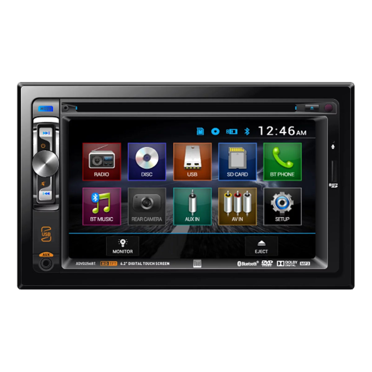 Bluetooth Enrock USB Harness, FD23B Install 2004-Up Scosche 6.2" Receiver, FD1426B DVD Car MP3 CD Wire Kit, Touchscreen Audio Select Stereo Dash Radio Dual Fits with XDVD256BT Double-DIN