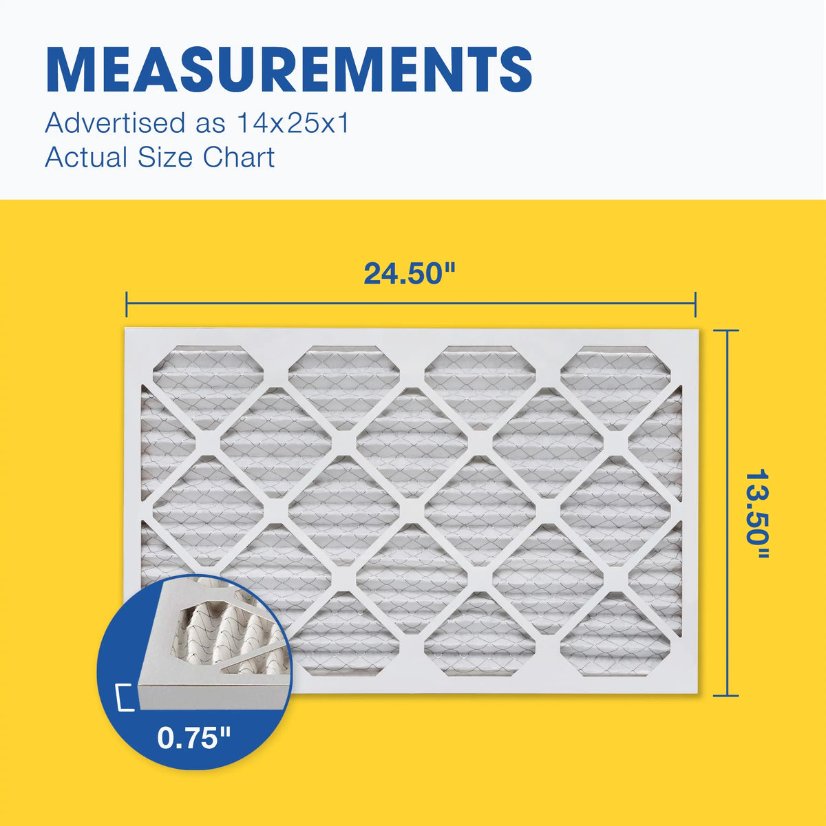 MERV Furnace 4 14x25x1 Air AC Filter, 11 Aerostar Air Pack Filter, Pleated