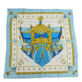 New) (Like Hermes Blue Scarf Light Silk Pre-Owned