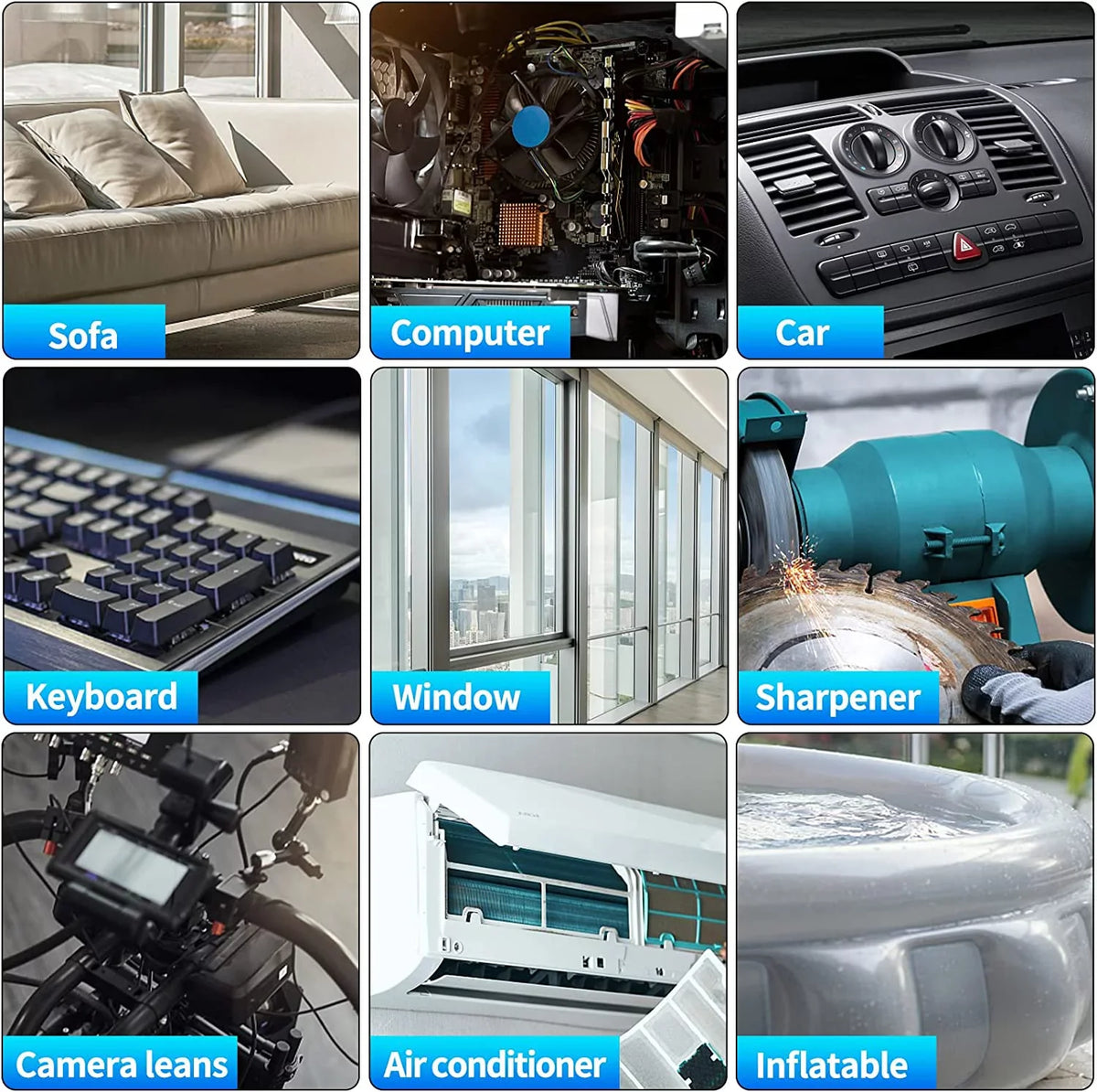 for Computer/Conditioner/Car Cordless Air Fast 3 6000mAh10W Duster, Keyboard Compressed Speed, with Powerful Dust Light Off/Cleaning LED Charging 51000RPM, Cleaner