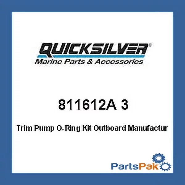 Trim 3 Mercury 3 Mercury - Outboard- Pump 811612A 811612A Kit O-Ring Mercruiser Quicksilver