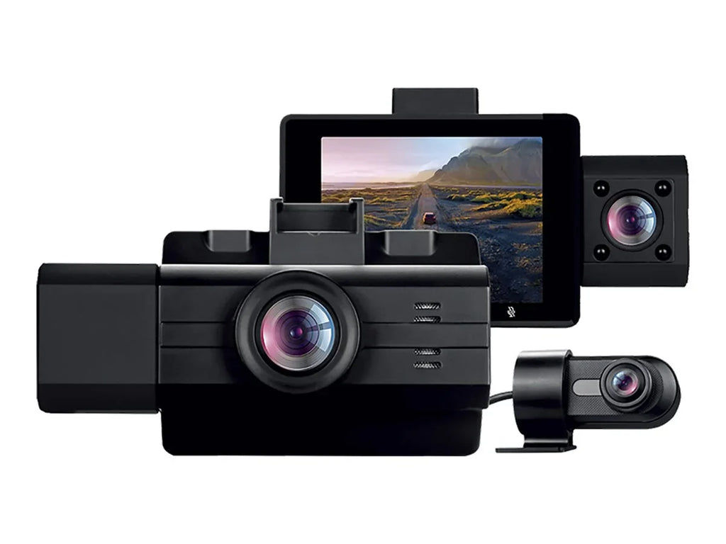 3-Channel Angle View Cabin Pro Scout - Edition View, Adesso G-Sensor Front Surveillance myGEKOgear View, Wide GOSP32G Dash - Rear Cam 2K with by