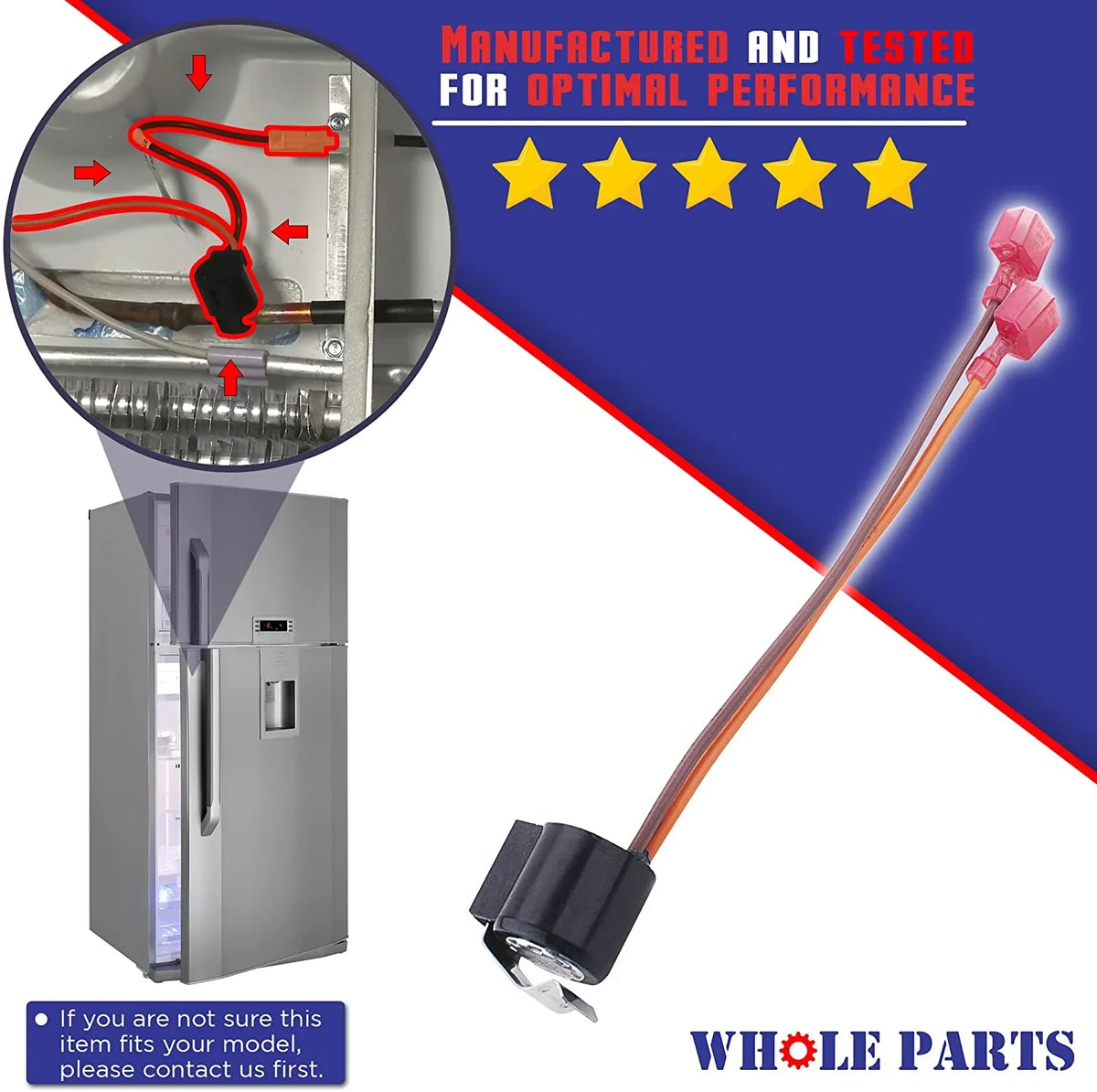 & Replacement - Some Refrigerators Compatible Viking With Defrost Part Terminator Whole Parts Thermostat # 058966-000