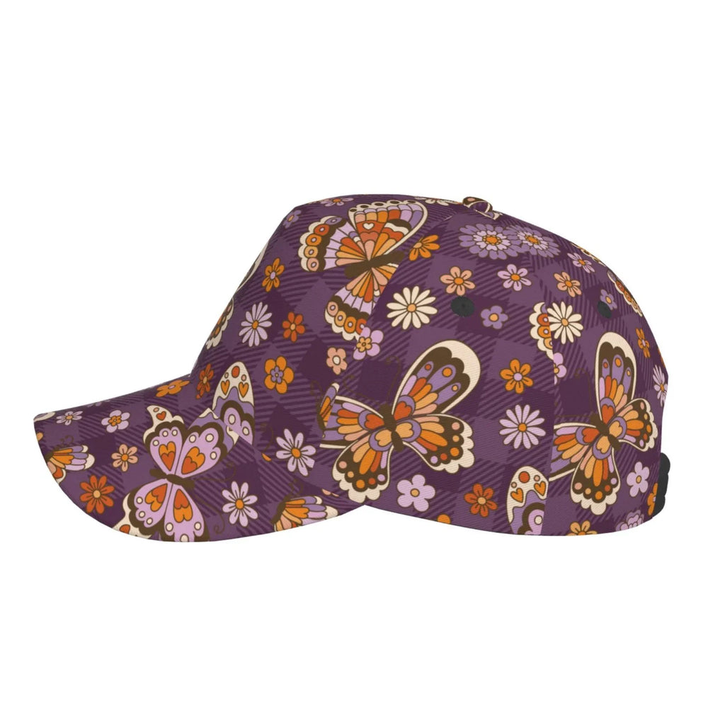 Adjustable Activities Butterflys) Seasons dimension and Cap Running for Plaid Workouts exterior Baseball Dad and Balery All Hat(Buffalo