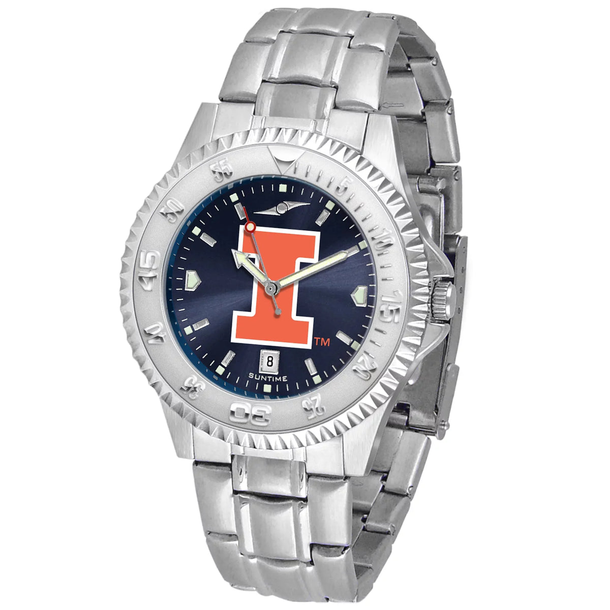 Illinois Navy Fighting Watch AnoChrome Steel Competitor Illini