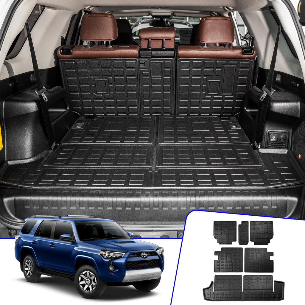 Trunk 7 Fit Accessories Liner 4 2nd&3rd Runner Row) Cargo 4Runner Seats 2010-2023 Mat Toyota (Fit