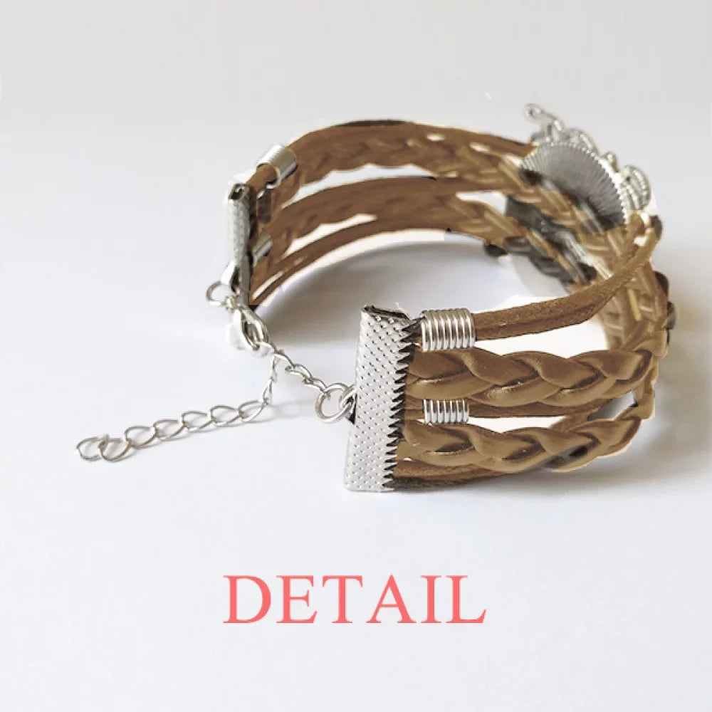 Bracelet Set Leather Love Wristband Is Strap Double Love Is Patient Kind Hand Rope