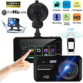 Parking Car Motion Front Dual Monitoring and Rear Dash 1080P Camera 4" Screen DVR Detection Recorder Xhy Video Driving Touch Cam and G-Sensor, Lens HD