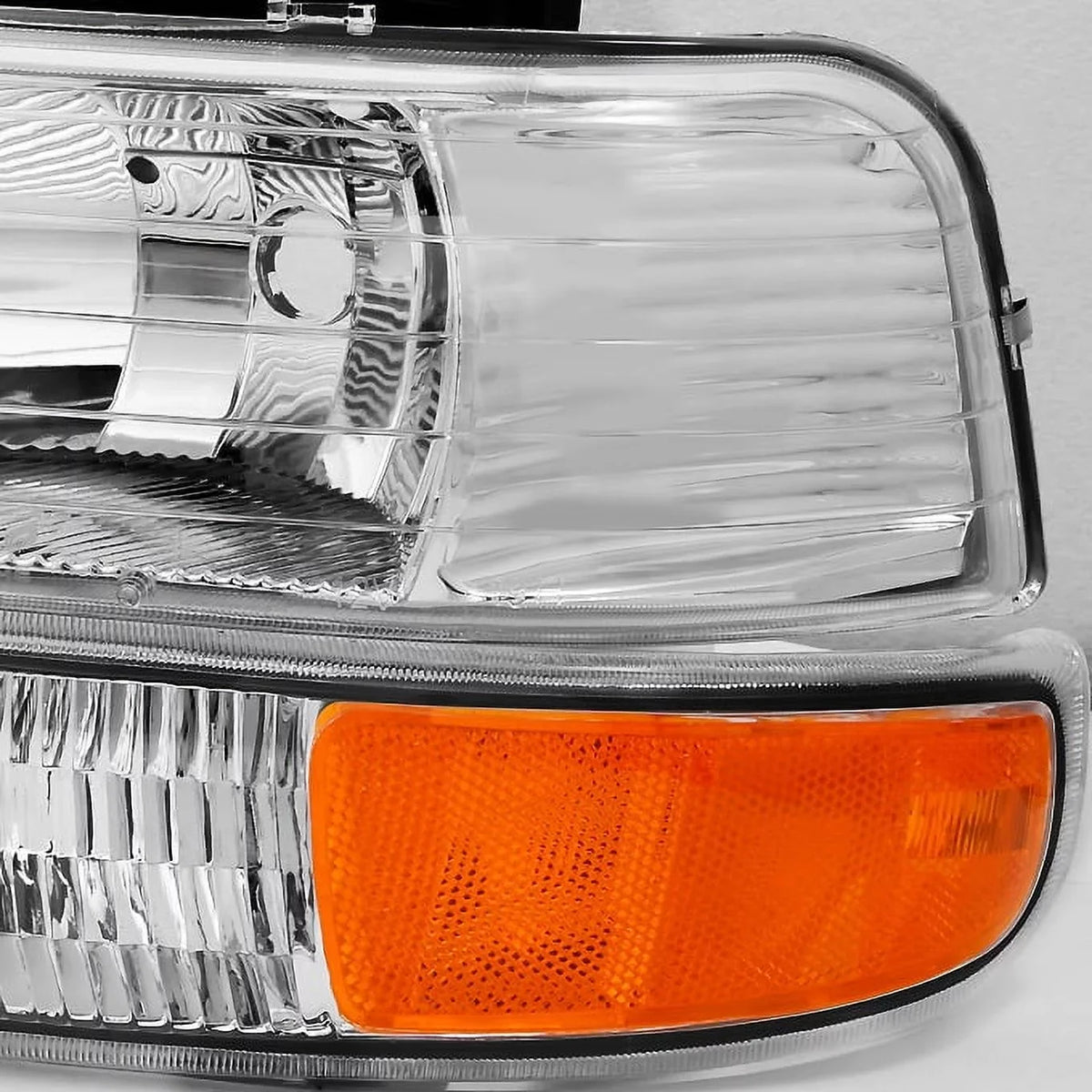 With For Headlights Pair | Tahoe 00-06 Replacement Bumper - | Lights 99-02 Corner Set Silverado AKKON Chevy Suburban Clear