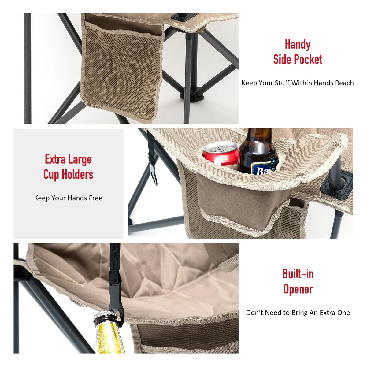 Camping Folding 12.13 Experience comfort Chair all adventures! design Oversized and - your exterior on -