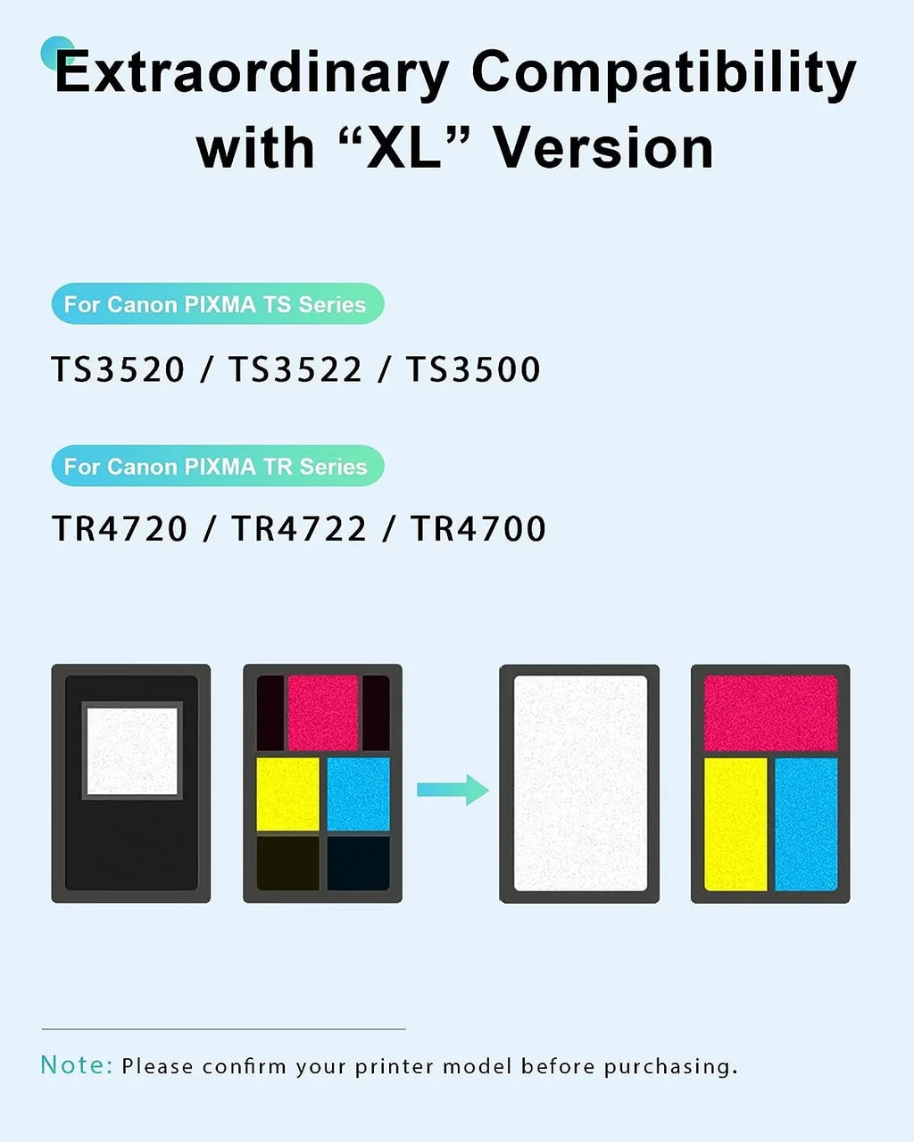 CL-276 275XL (1 Tri-Color) XL Black, Canon Pack TS3500 Ink TR4722 TS3520 Printer Combo Compatible PIXMA with TR4700 276XL TR4720 Cartridge PG-275 Ink XL for Canon High 1 and 276 Capacity TS3522 275