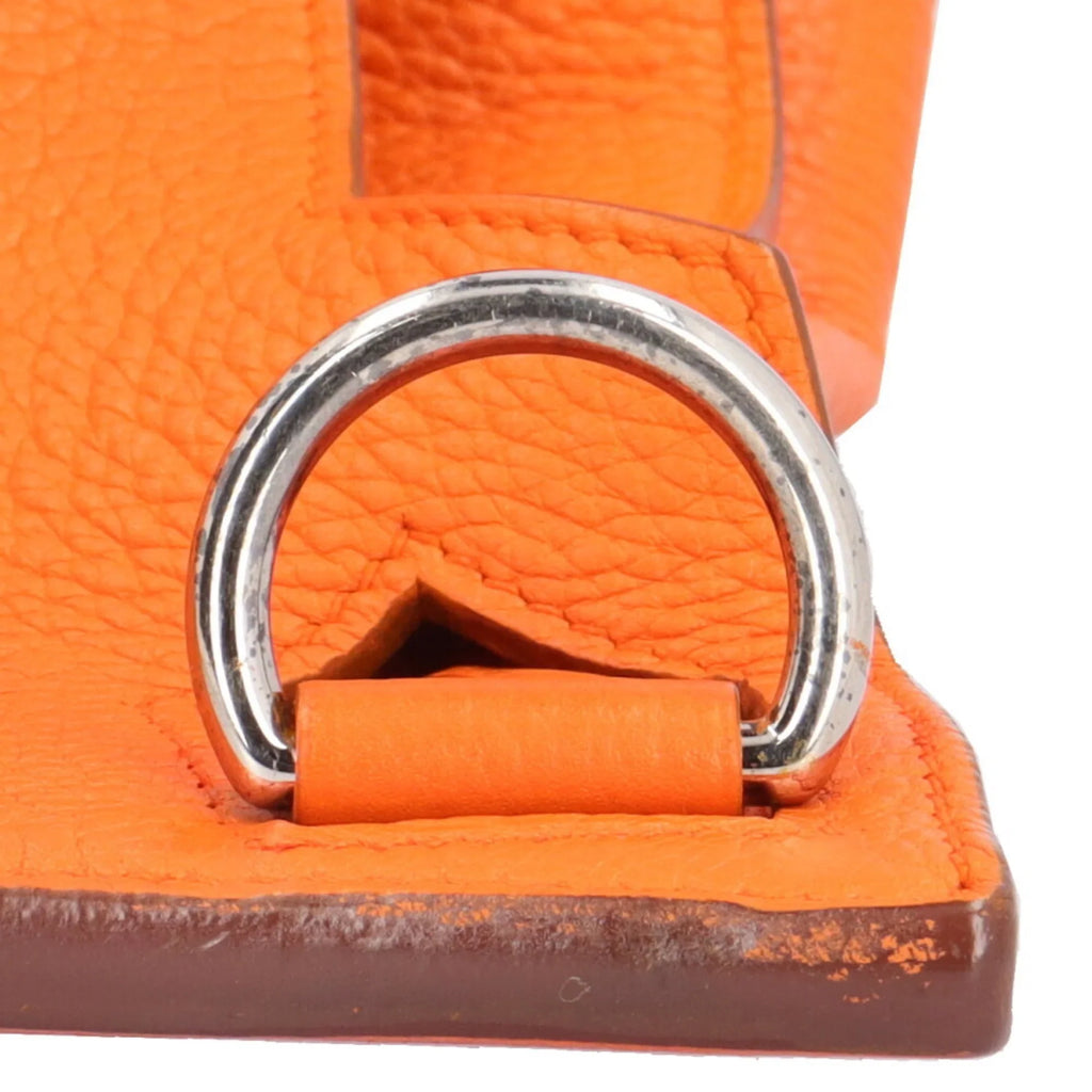 Hermes BRB10010000013133 Bag (Good) Pre-Owned HERMES Women's Shoulder Orange Clemence 34 Taurillon Gypsière