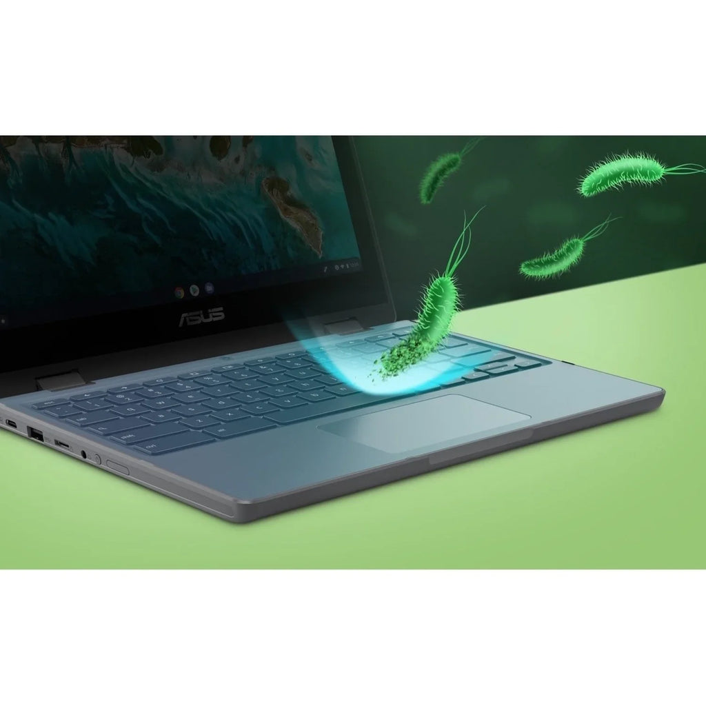 SSD, 11.6" Flip Celeron Asus Chromebook CR1100FKA-YZ184T 64GB N5100, ChromeOS, Touchscreen, Intel