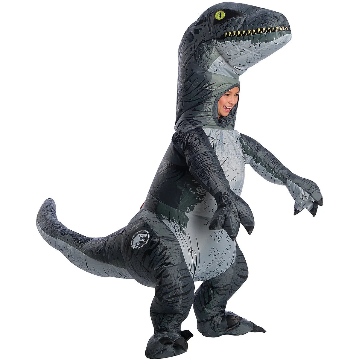 Costume - Fits Inflatable Most Blue World the Rubie's One dimension Kids' Velociraptor Jurassic