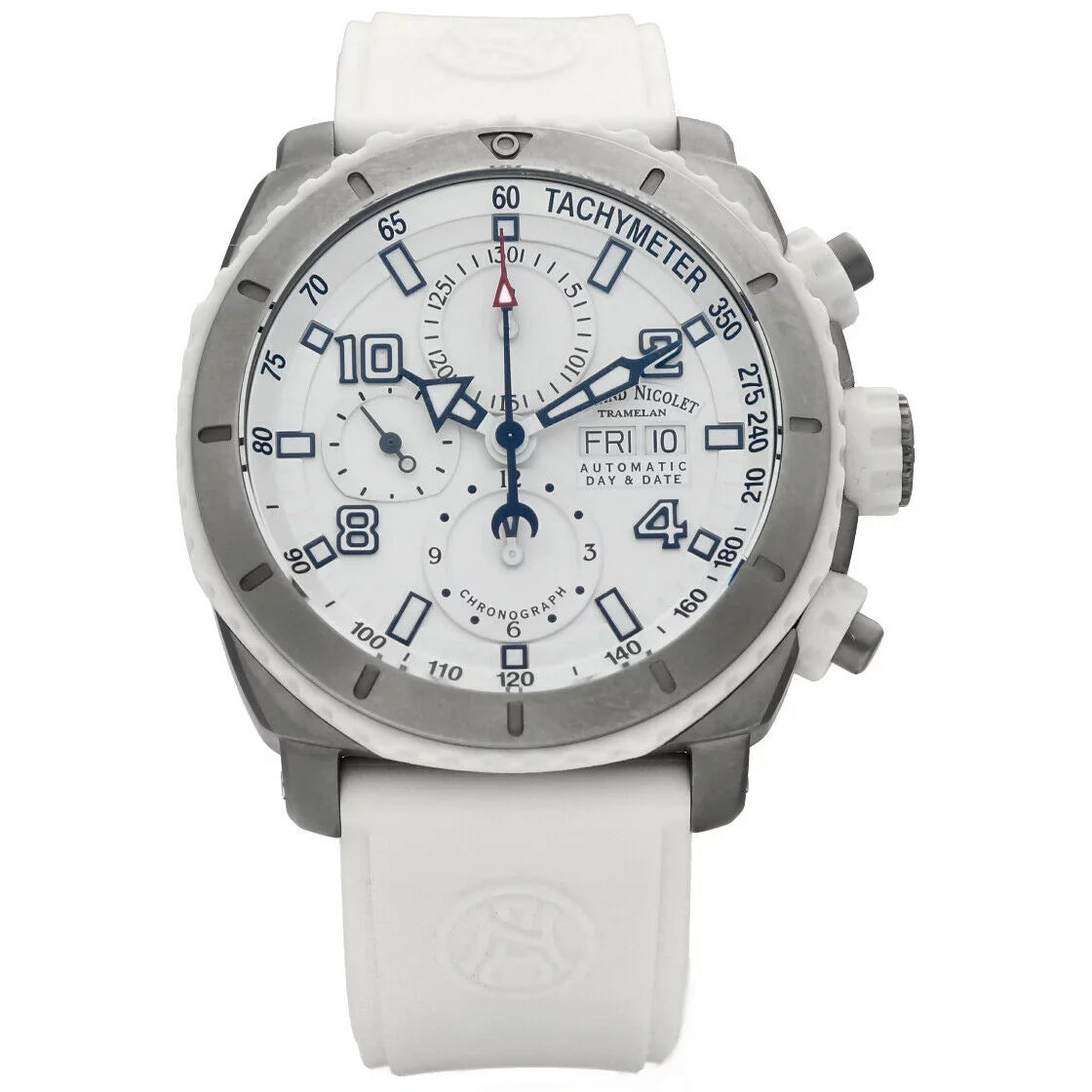 Stainless Nicolet Watch Ivory Armand Rubber Men's Steel Automatic T616B-AG-9610B