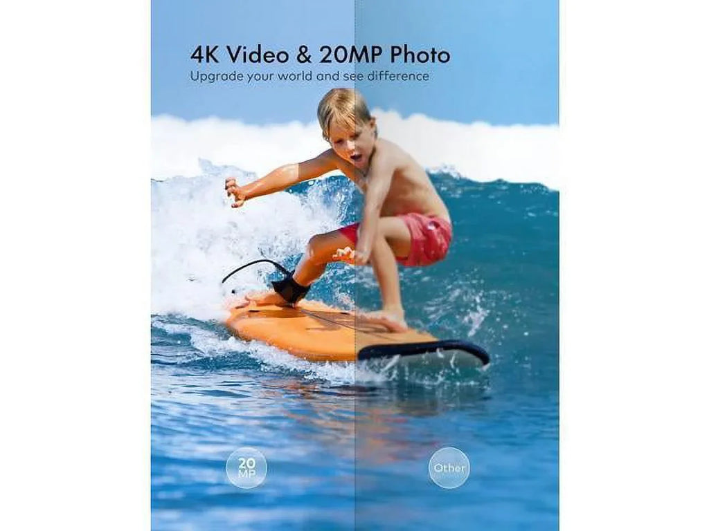 GA100 with Control, Wide Batteries 170° EIS, Camera, Accessories Mount and Camera Remote 4K 20MP Kit Angle 30FPS, Dual Waterproof 2x1050mAh 40M Microphone Camera Action Underwater Helmet WiFi