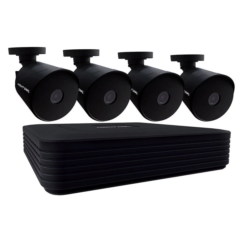 Security Camera Drive, 4 Indoor Hard Channel 1080p DVR with Vision Wired Cameras System Night Surveillance with 8 Cameras, HD Bullet Night CCTV, 1TB Owl exterior