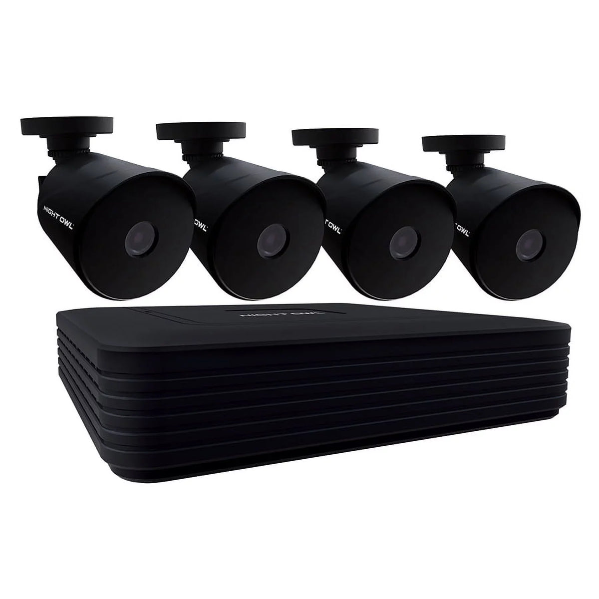 Security Camera Drive, 4 Indoor Hard Channel 1080p DVR with Vision Wired Cameras System Night Surveillance with 8 Cameras, HD Bullet Night CCTV, 1TB Owl exterior