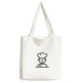 Canvas Shopping Satchel Bag Handbag Tote Chef Brief Drawing Stick Casual Amusing Concise