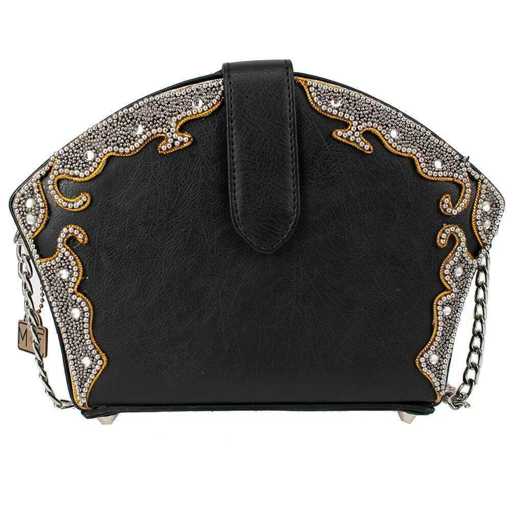 NEW Black Crown Crossbody Frances Flower Handbag Jewelry Mary Princess