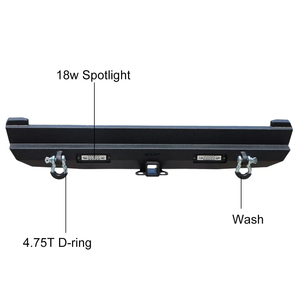 Fits Lights Jeep Rear Cherokee 1984-2001 XJ XJ with Vijay Steel Bumper