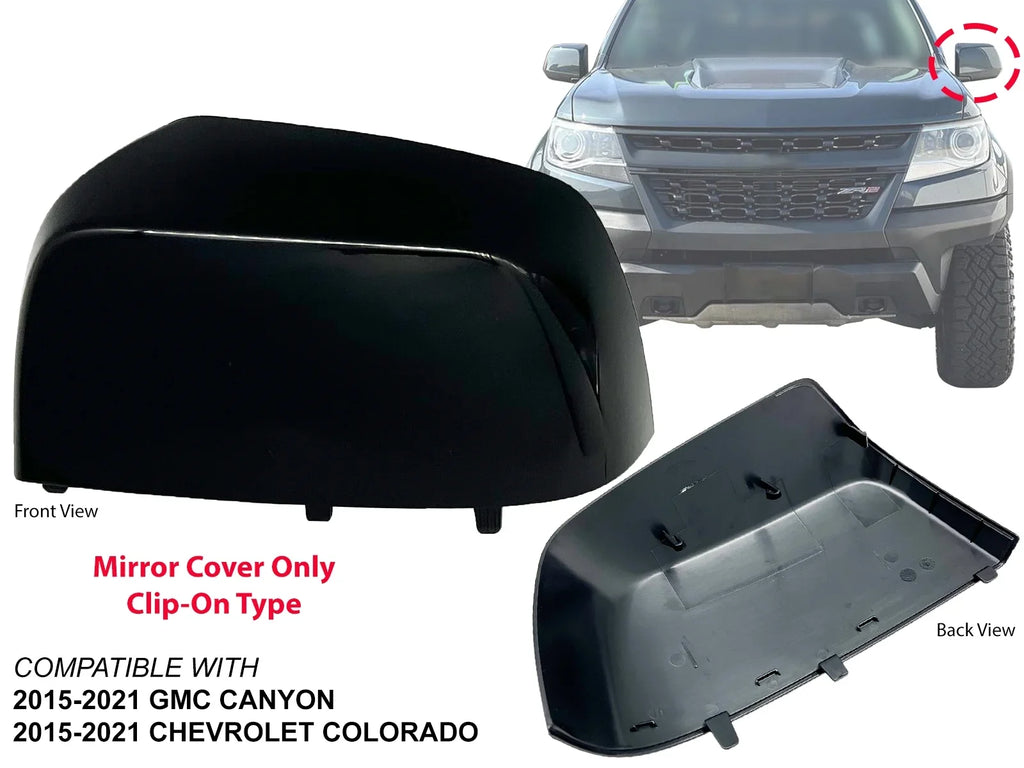 CANYON Driver Cover Black Cap Left to Match 2021 Side for COLORADO - 23191153 Pickup Paint Replacement Mirror APA 2015