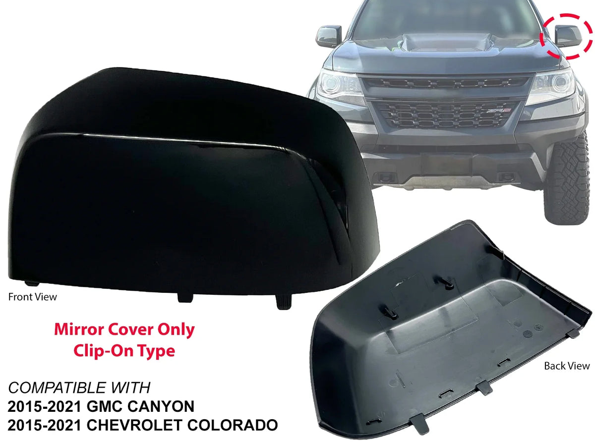 CANYON Driver Cover Black Cap Left to Match 2021 Side for COLORADO - 23191153 Pickup Paint Replacement Mirror APA 2015