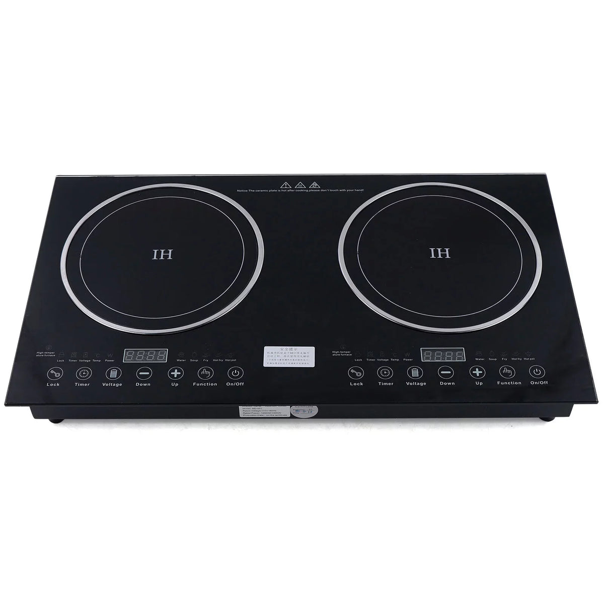 Touch Dual Cooker+1400W Portable Cooker Stove Countertop 1200W ANQIDI Cooktop Digital Sensor Burner Ceramic