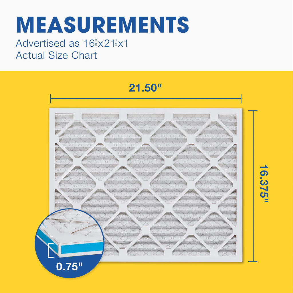 11 21 3/8 Air 6 Filter, Pack AC MERV Air Filter, 16 x 1 Aerostar x 1/2 Pleated Furnace
