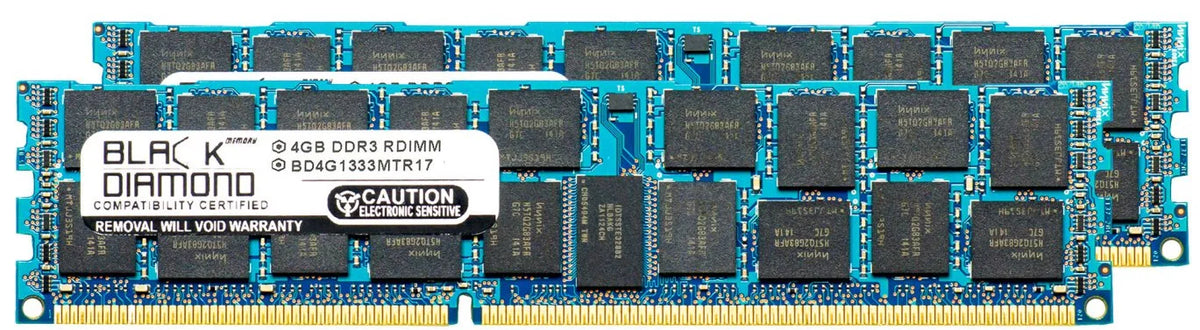 1333MHz 8GB SuperMicro Memory Upgrade RAM 5016I-MR Memory PC3-10600 Black DDR3 RDIMM 2X4GB for Diamond 240pin 5000 Module SuperServer