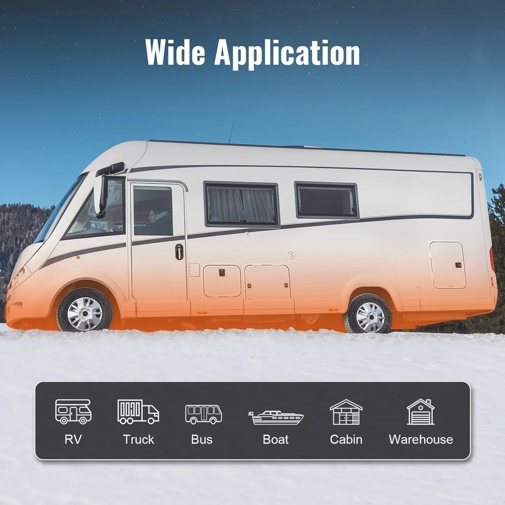 Heater Trailer with VEVOR Van Adjustment, App Control Altitude Heater Heater, Air Indoors Boat Diesel and LCD, Camper for Remote RV 5KW 12V Diesel And Diesel Bluetooth Parking Automatic Control
