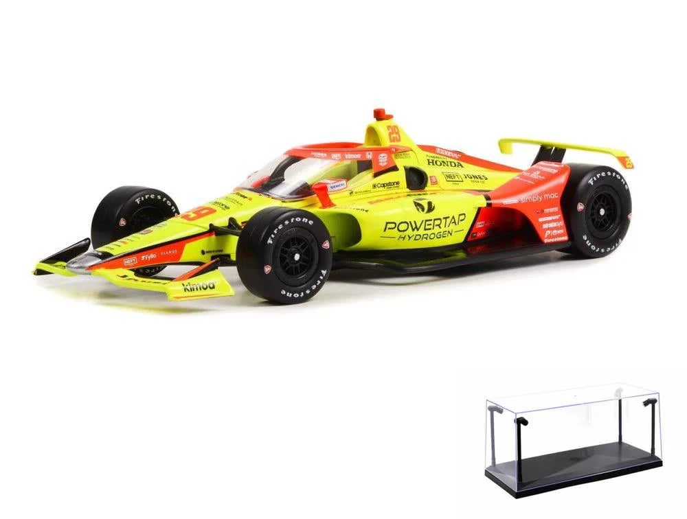 2022 Diecast - #29 Devlin Greenlight Car 1/18 DeFrancesco - w/LED - NTT IndyCar, Diecast Scale 11156 Car Case Display