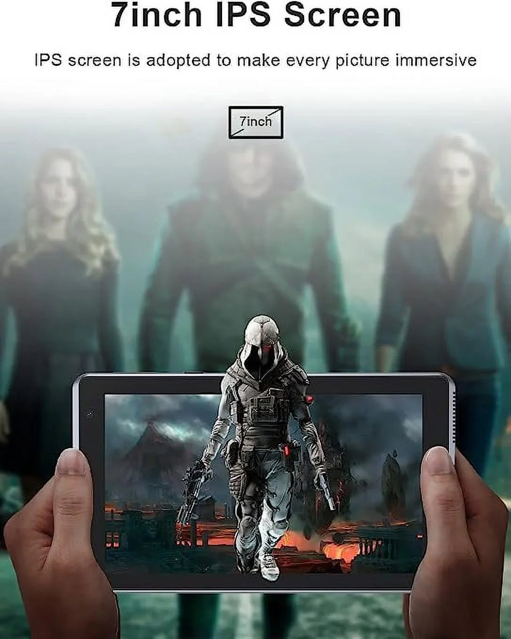 Quad-Core Tablet Inch 7 Tablet Android Tablets Bluetooth Storage Tablet, 11 2GB 32GB Dual WiFi, RAM Processor PC (Black) Android PC, 11 Tablet Computer Camera,